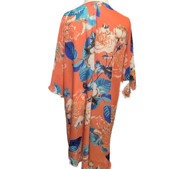 Status by Chenault Peach Floral Kimono - Picture 2 of 7
